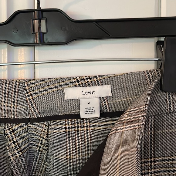 Nordstrom Designer Lewit Plaid Flare Trousers - Picture 5 of 6